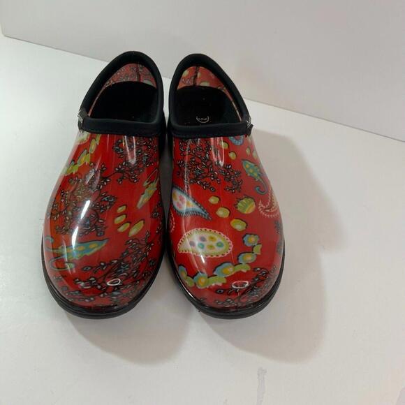 Sloggers Shoes - Sloggers Womens Rain Garden Shoes Size 7 Red Rubber Booties For Mud and Water